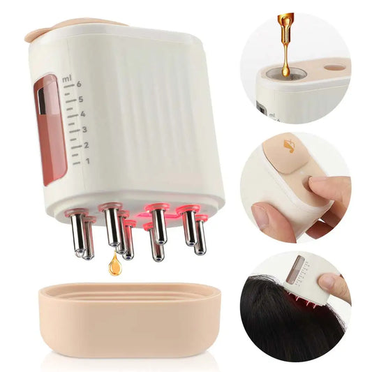 Royal Crown: 2-in-1 Electric Scalp Massager & Hair Oil Applicator